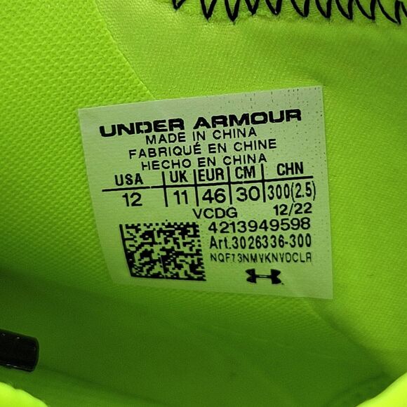 Under Armour Football Cleats Mens 12 Green Spotlight Clone MC LE 3026336-300 - Picture 7 of 16